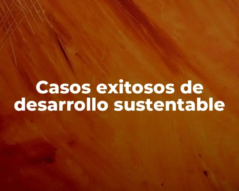 Casos exitosos de desarrollo sustentable