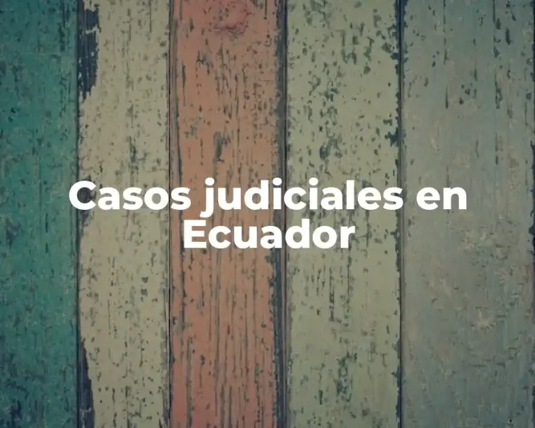 Casos judiciales en Ecuador