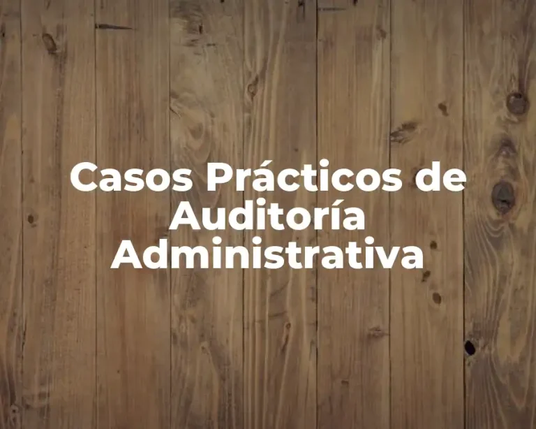 Casos Prácticos de Auditoría Administrativa