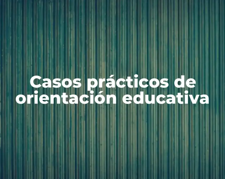 Casos prácticos de orientación educativa