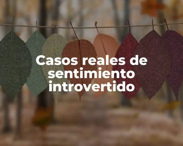Casos reales de sentimiento introvertido