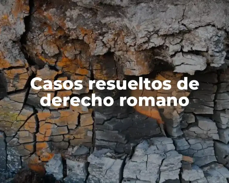 Casos resueltos de derecho romano