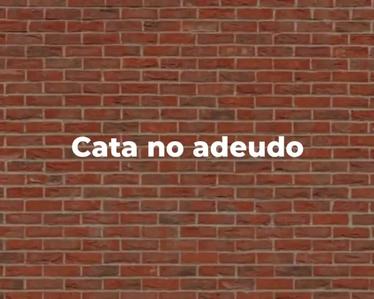 Cata no adeudo