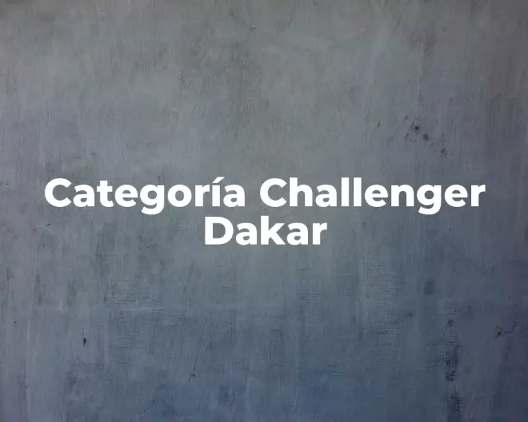 Categoría Challenger Dakar