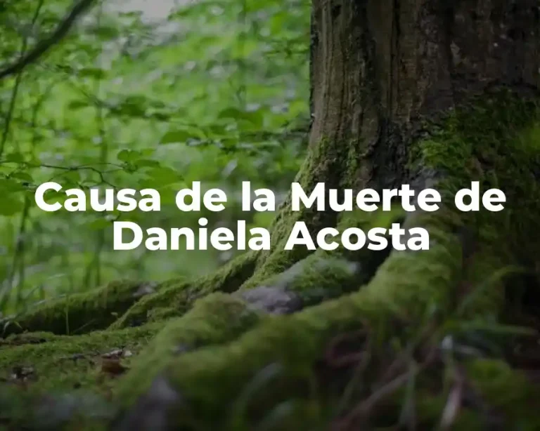 Causa de la Muerte de Daniela Acosta