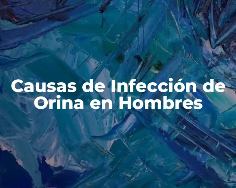 Causas de Infección de Orina en Hombres