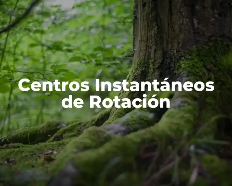 Centros Instantáneos de Rotación