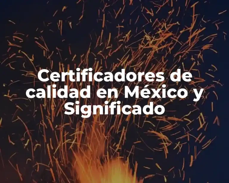 Certificadores de calidad en México y Significado