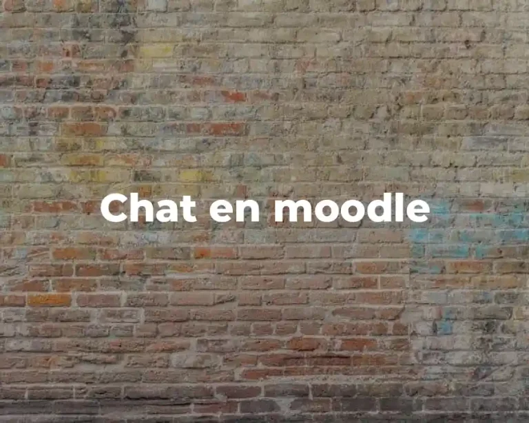 Chat en moodle