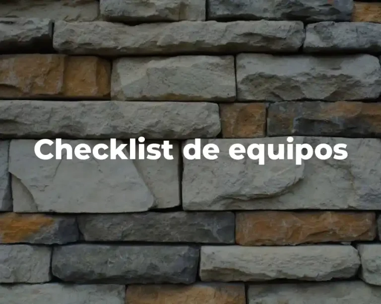 Checklist de equipos