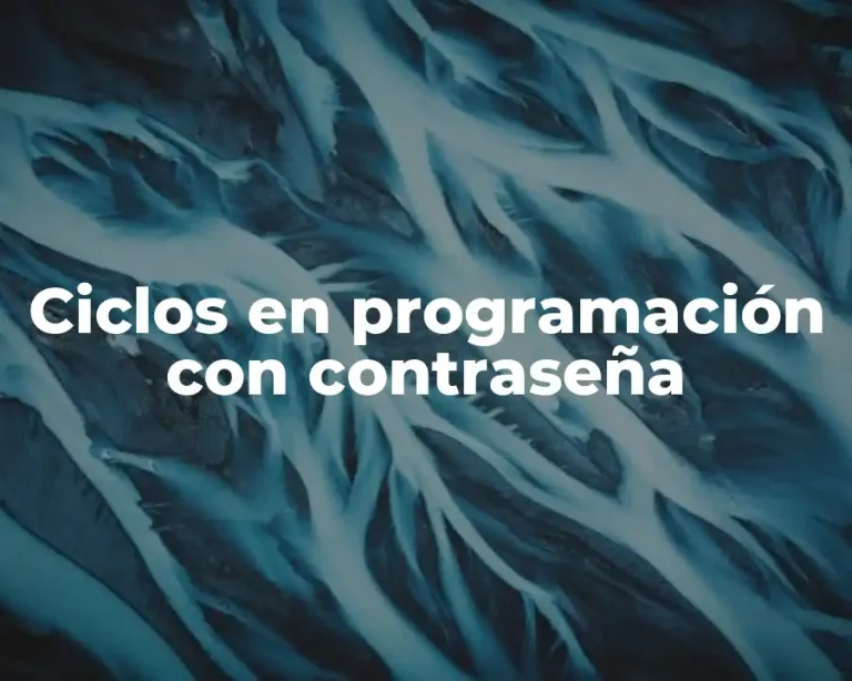 Ciclos en programación con contraseña