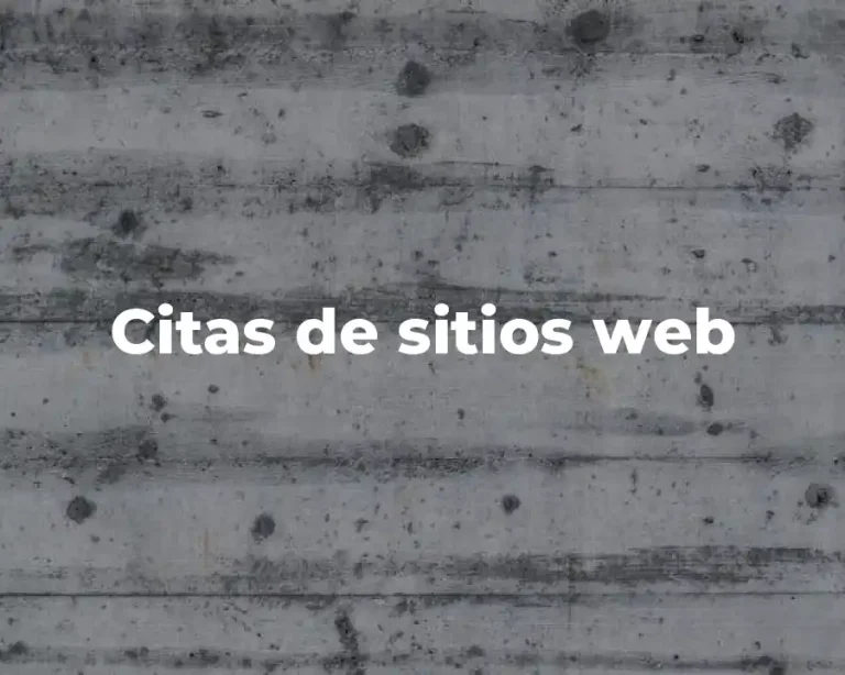 Citas de sitios web