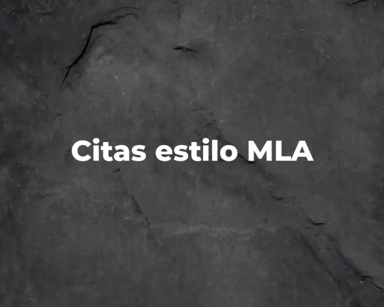 Citas estilo MLA