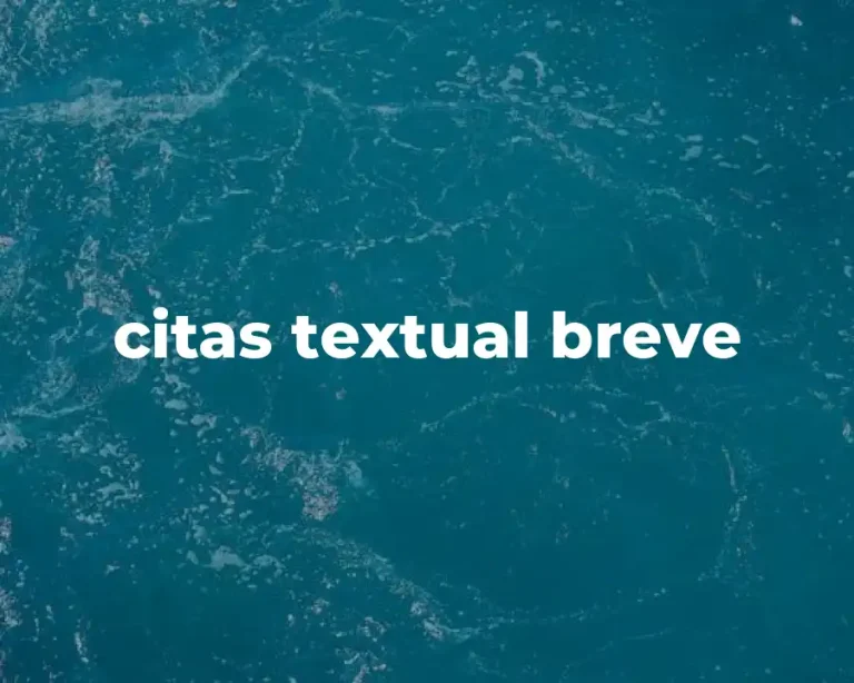 citas textual breve