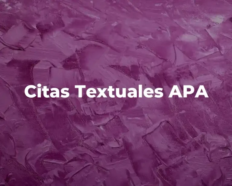 Citas Textuales APA