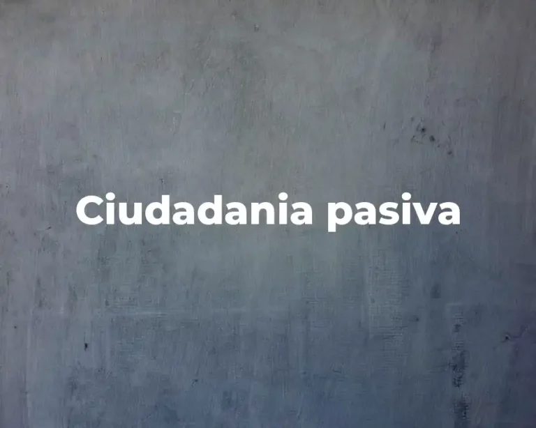 Ciudadania pasiva