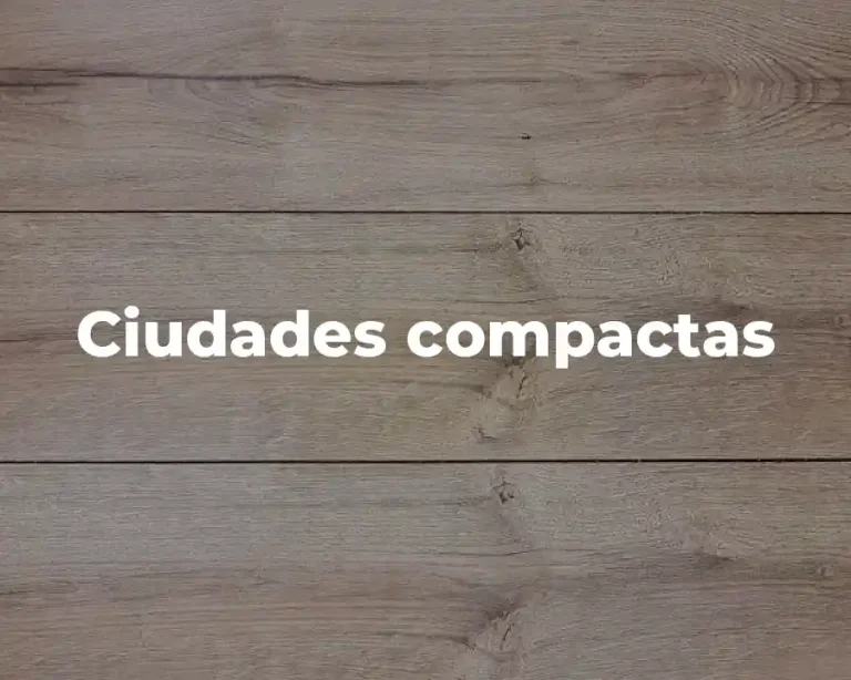 Ciudades compactas