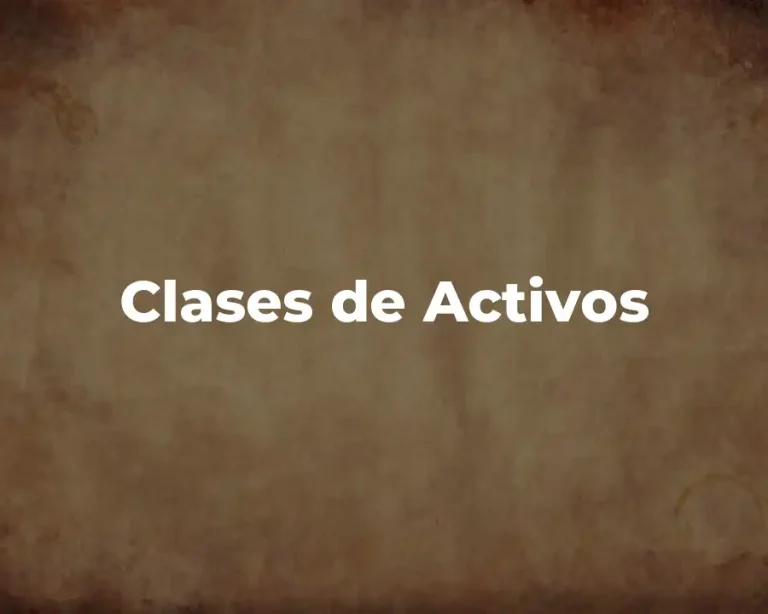 Clases de Activos