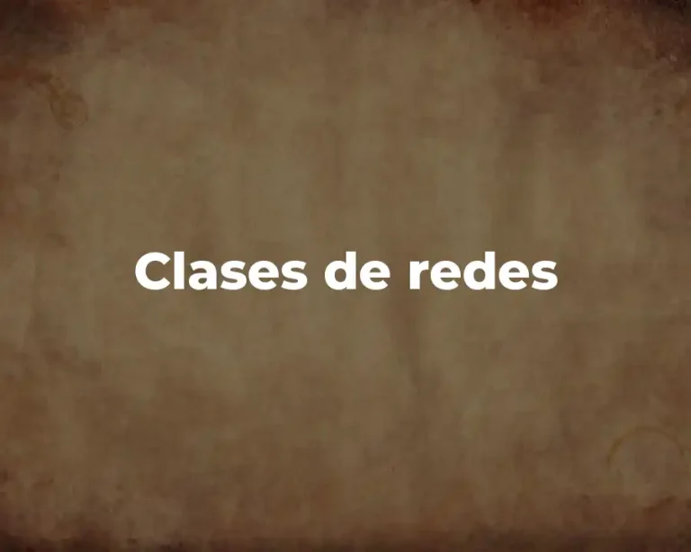 Clases de redes