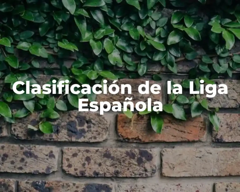 Clasificación de la Liga Española