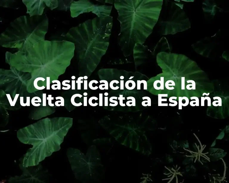 Clasificación de la Vuelta Ciclista a España