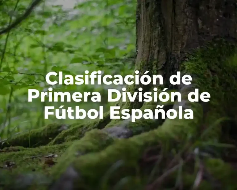 Clasificación de Primera División de Fútbol Española