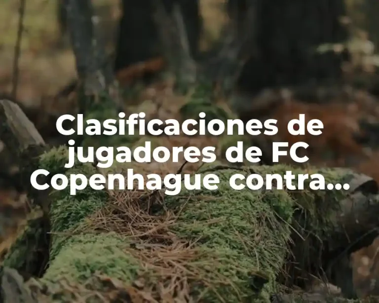 Clasificaciones de jugadores de FC Copenhague contra Manchester City