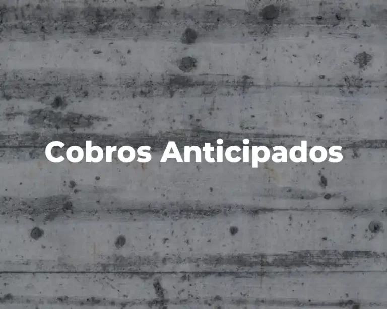 Cobros Anticipados