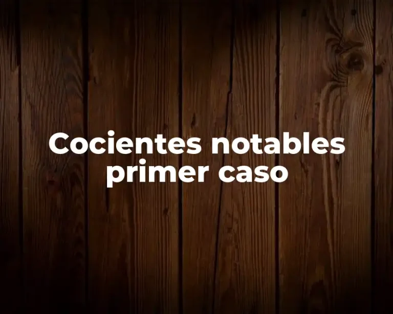 Cocientes notables primer caso