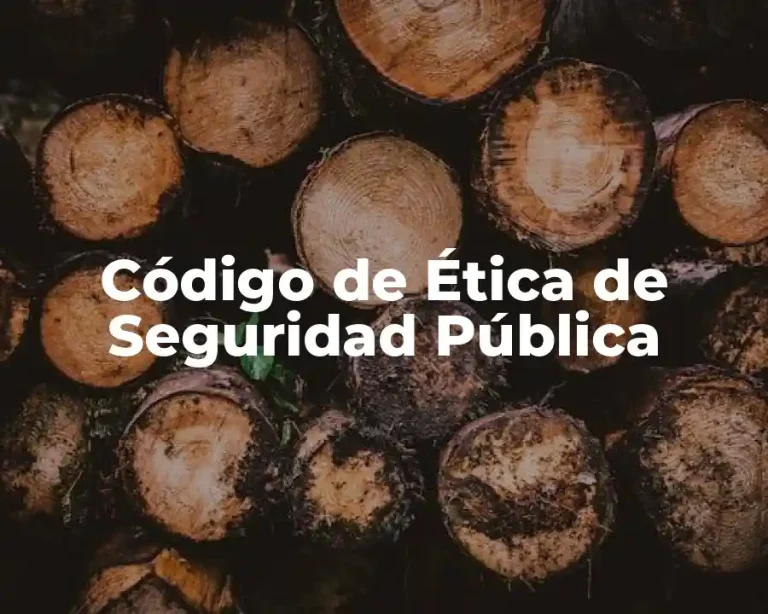 Código de Ética de Seguridad Pública