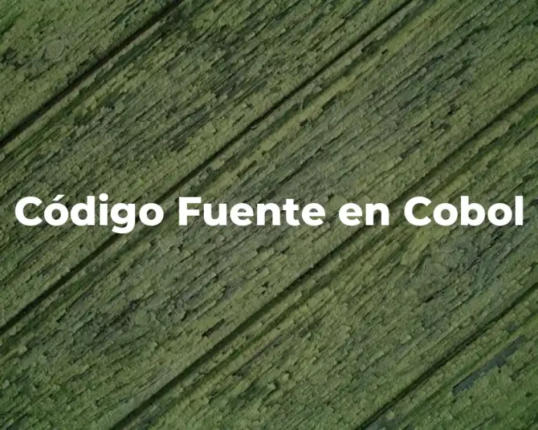 Código Fuente en Cobol
