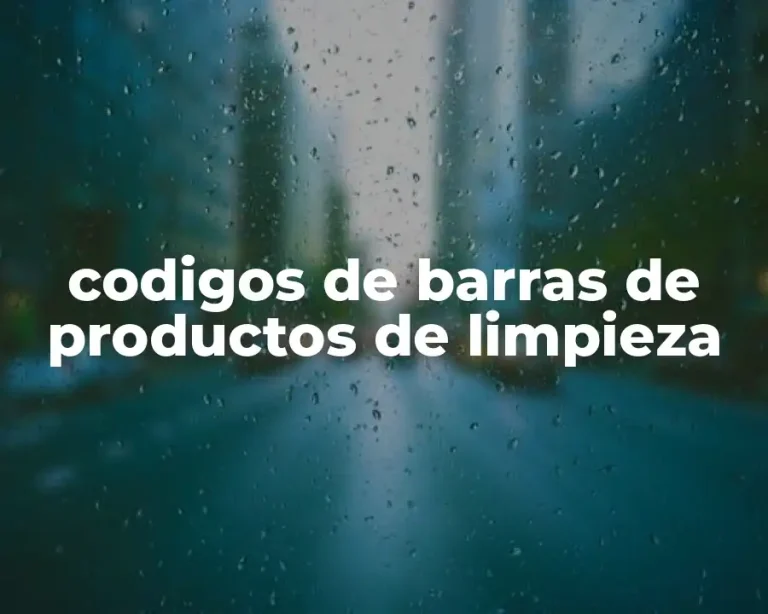 codigos de barras de productos de limpieza