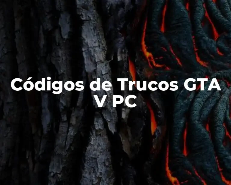 Códigos de Trucos GTA V PC
