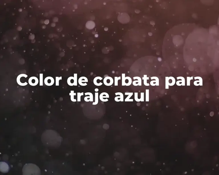 Color de corbata para traje azul