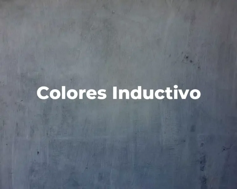 Colores Inductivo