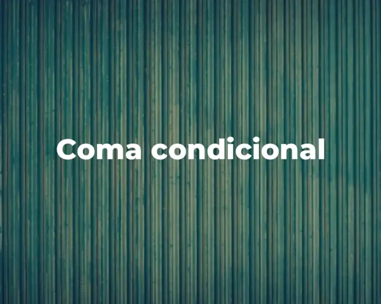 Coma condicional