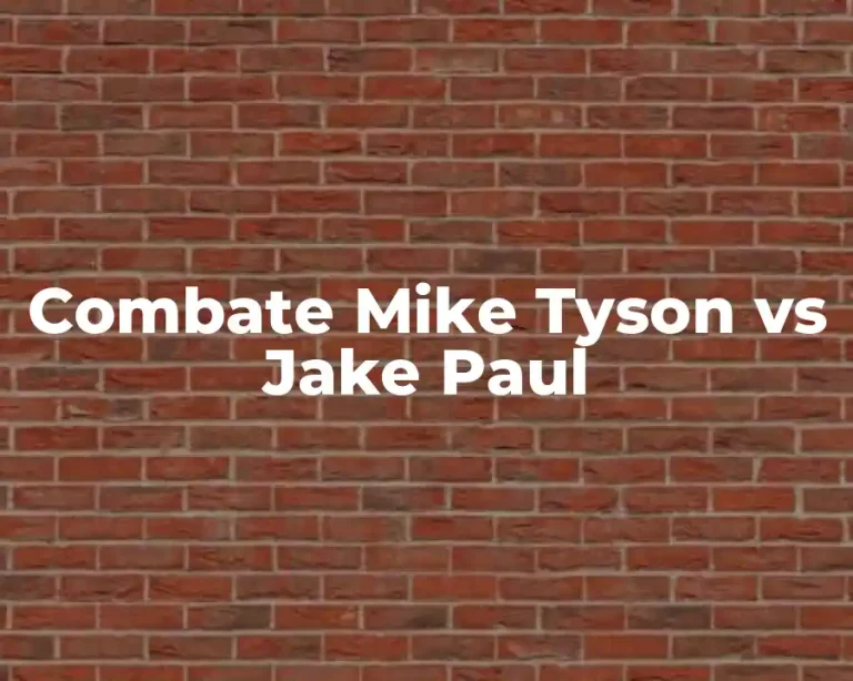 Combate Mike Tyson vs Jake Paul