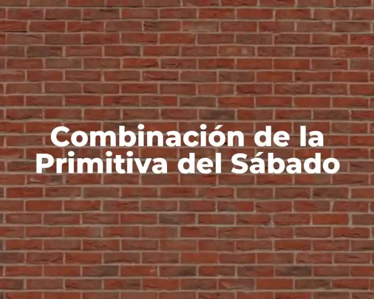 Combinación de la Primitiva del Sábado