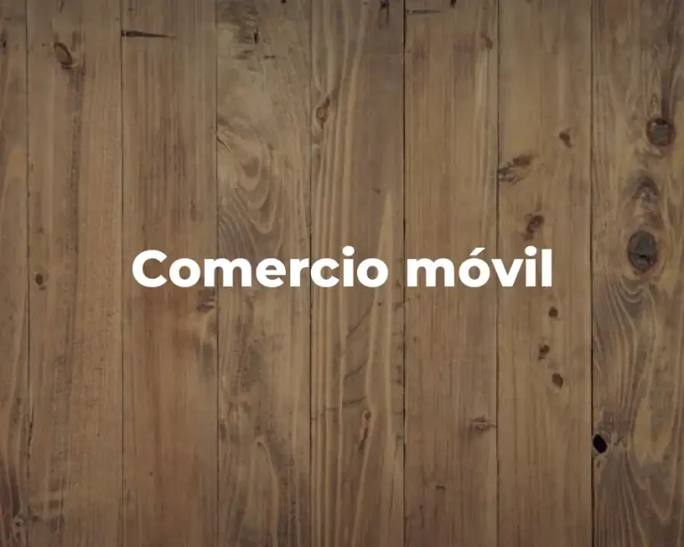 Comercio móvil