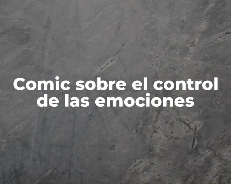 Comic sobre el control de las emociones
