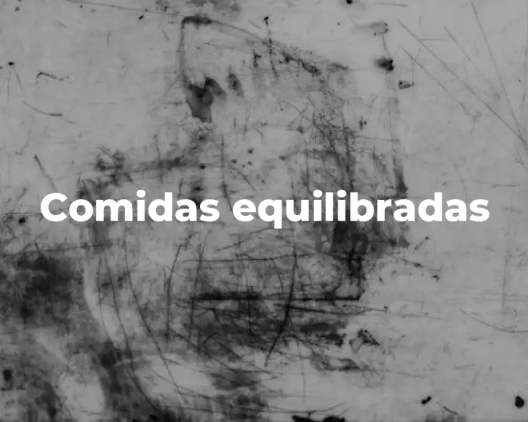 Comidas equilibradas