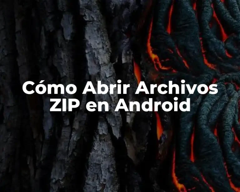 Cómo Abrir Archivos ZIP en Android