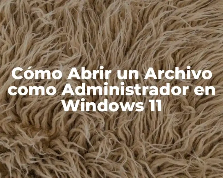 Cómo Abrir un Archivo como Administrador en Windows 11