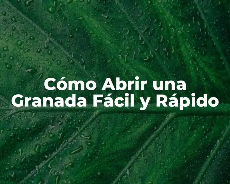 Cómo Abrir una Granada Fácil y Rápido