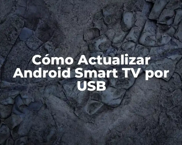 Cómo Actualizar Android Smart TV por USB