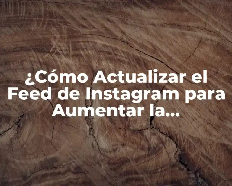 ¿Cómo Actualizar el Feed de Instagram para Aumentar la Visibilidad?