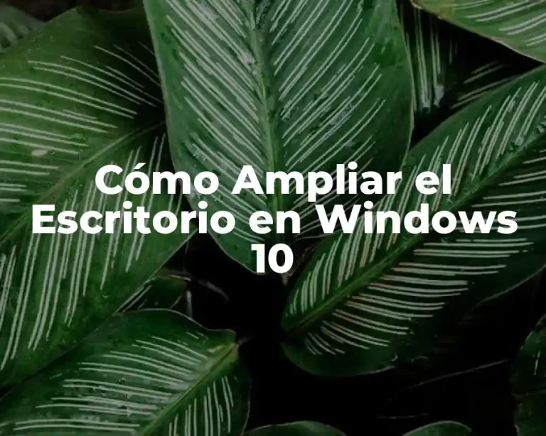Cómo Ampliar el Escritorio en Windows 10