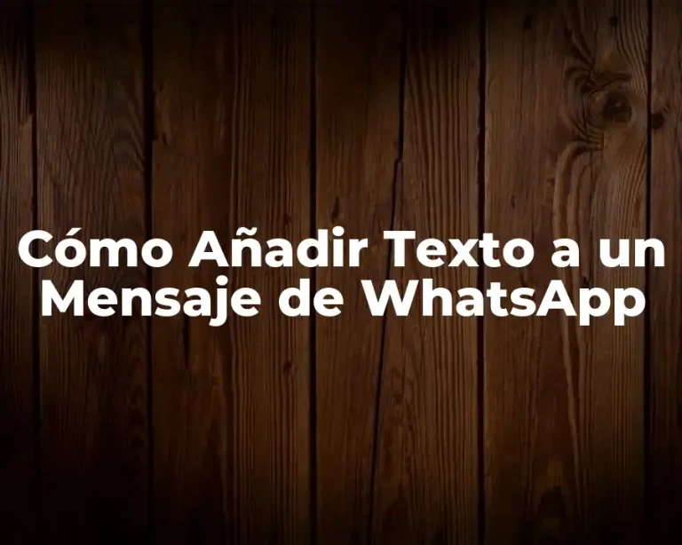 Cómo Añadir Texto a un Mensaje de WhatsApp