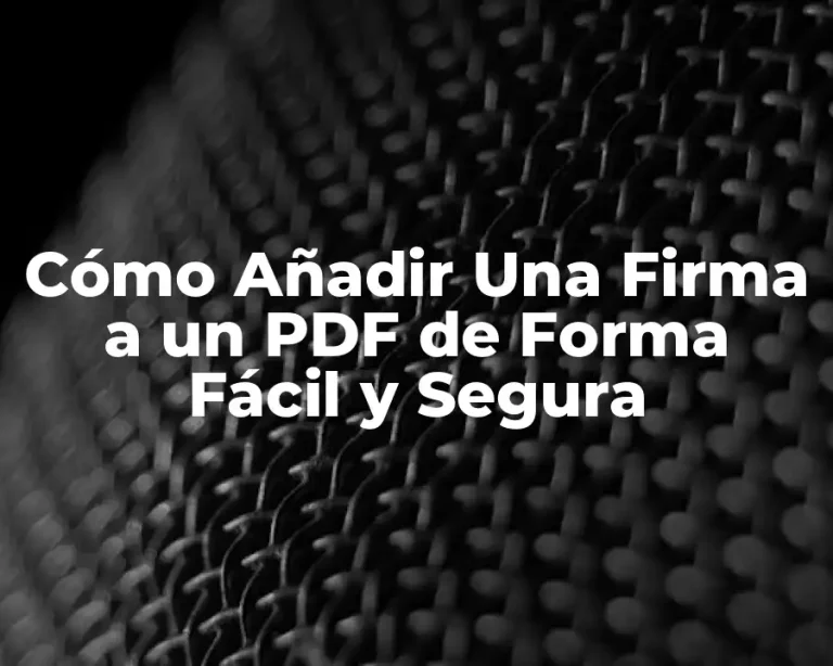 Cómo Añadir Una Firma a un PDF de Forma Fácil y Segura