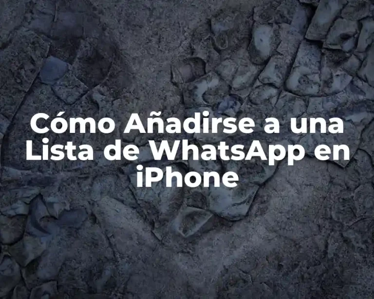 Cómo Añadirse a una Lista de WhatsApp en iPhone